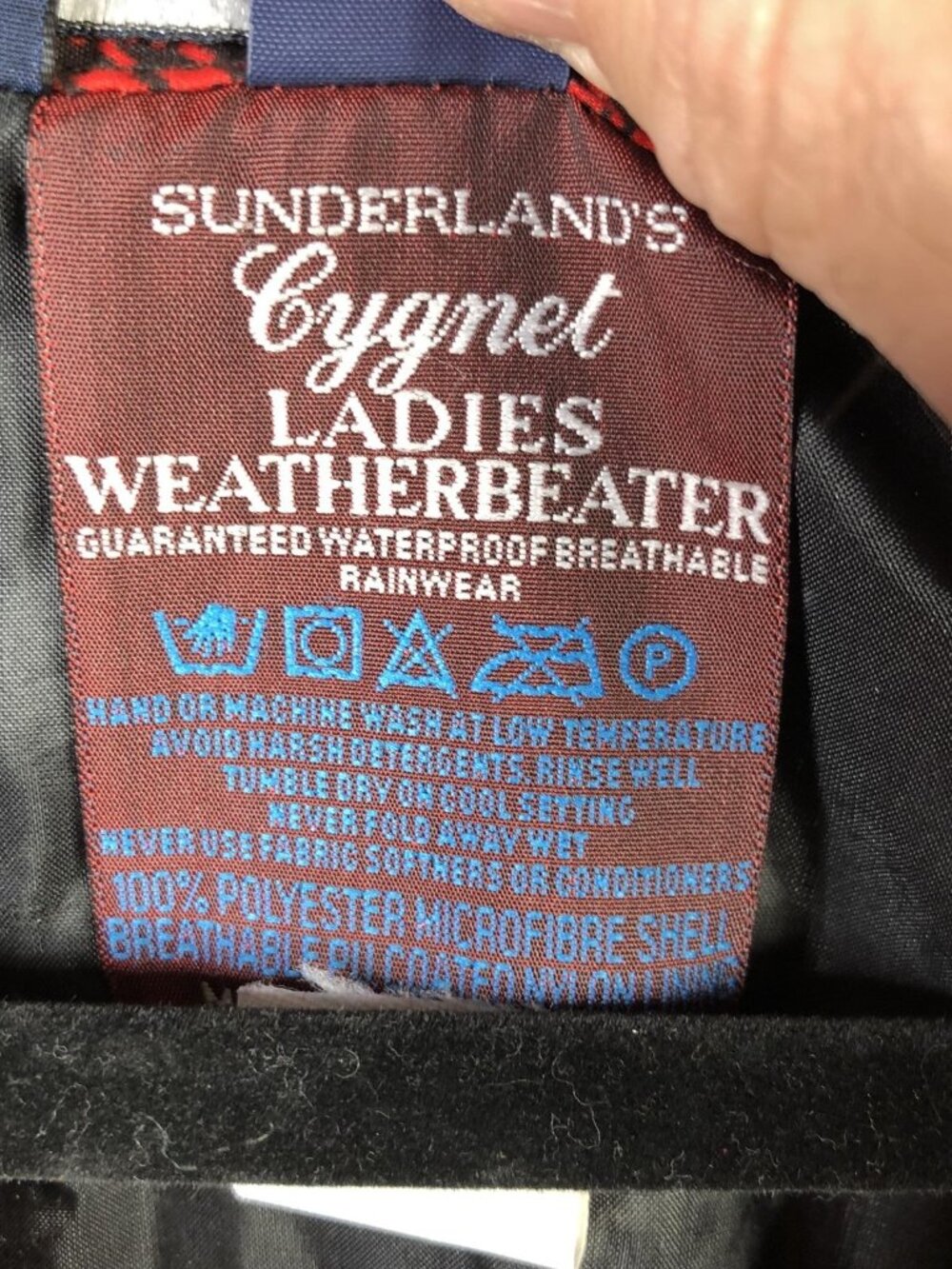 Vintage Sunderland Of Scotland Jacket Womens M Red Houndstooth Golf Windbreaker - Picture 7 of 16